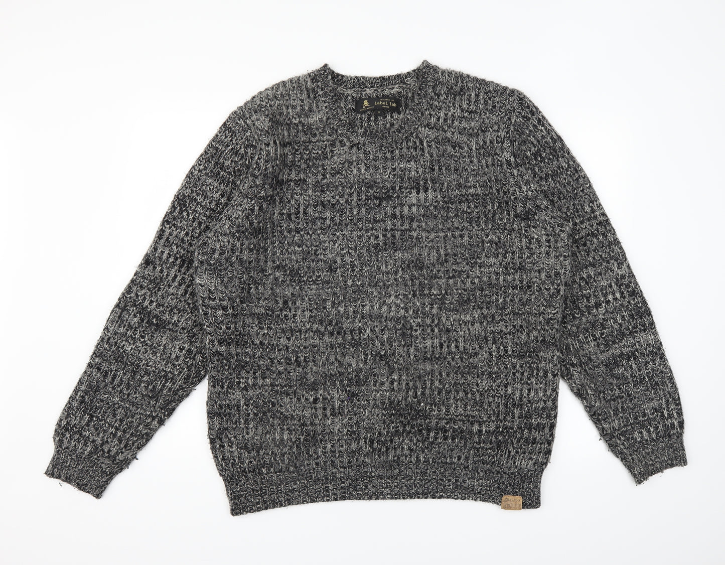Label Lab Mens Grey   Pullover Jumper Size XL