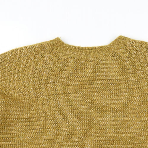 Per Una Womens Yellow   Henley Jumper Size 14
