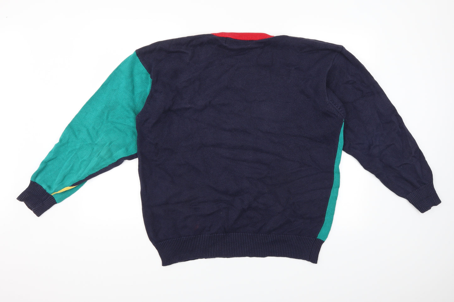 Pringle Mens Blue Geometric  Pullover Jumper Size L