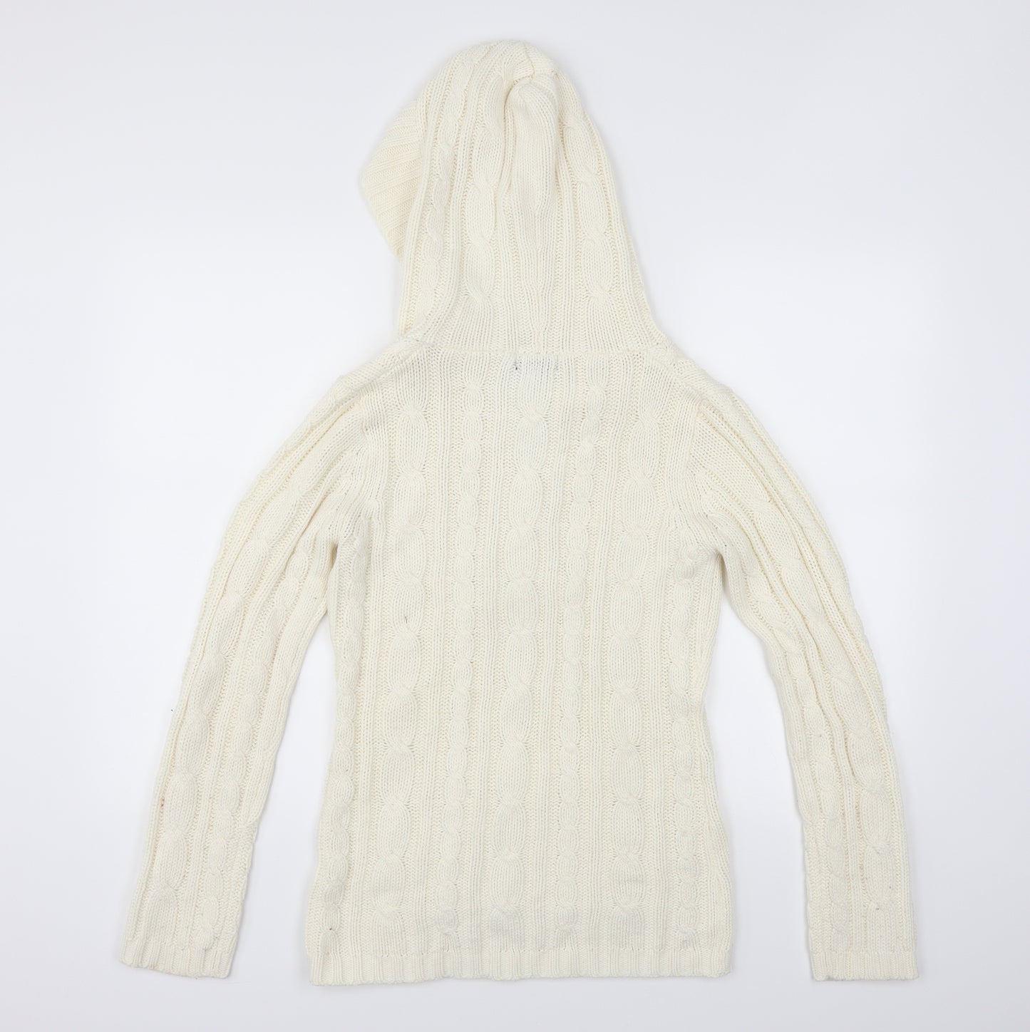 QED London Womens Ivory   Pullover Hoodie Size L