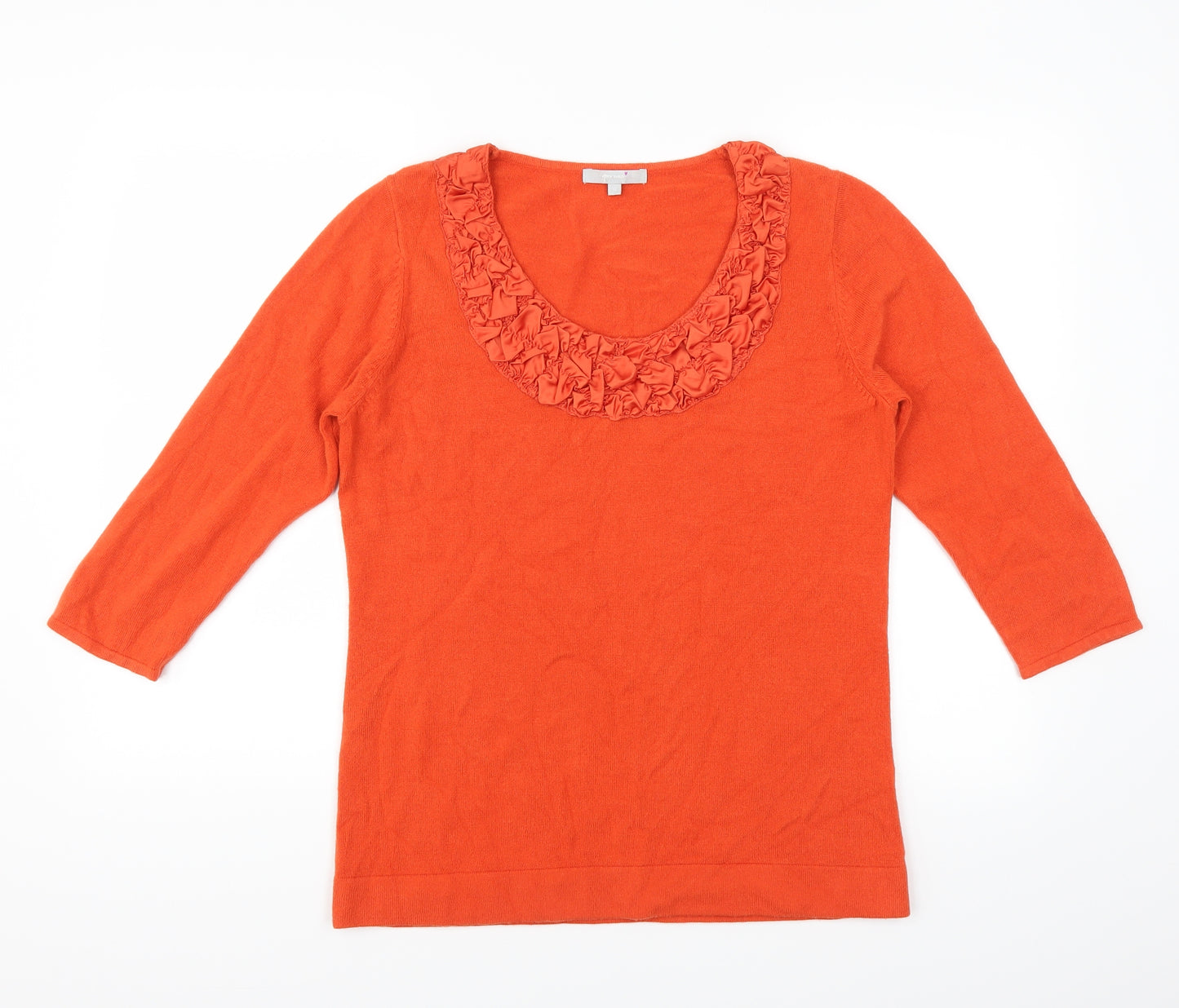 Per Una Womens Orange   Pullover Jumper Size 16