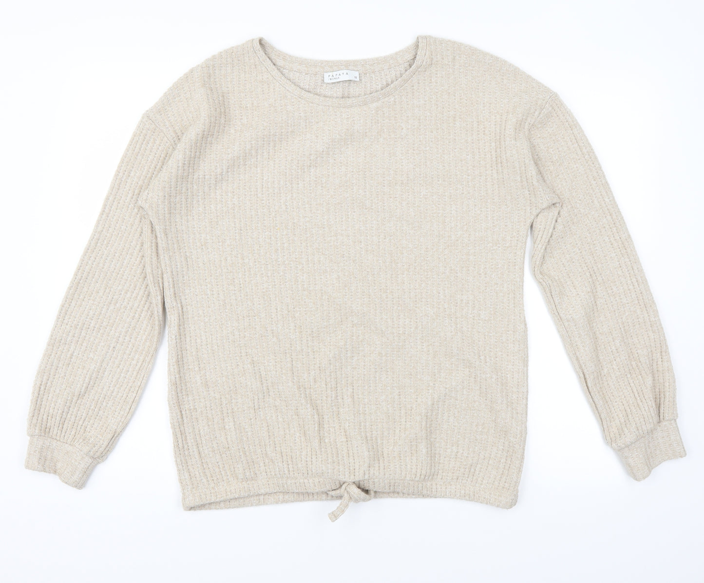 Papaya Womens Beige   Pullover Jumper Size 10