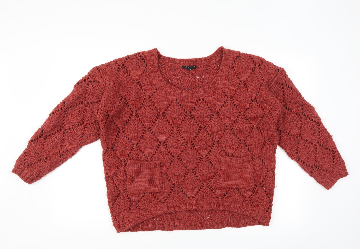 River Island Womens Red   Pullover Jumper Size 12
