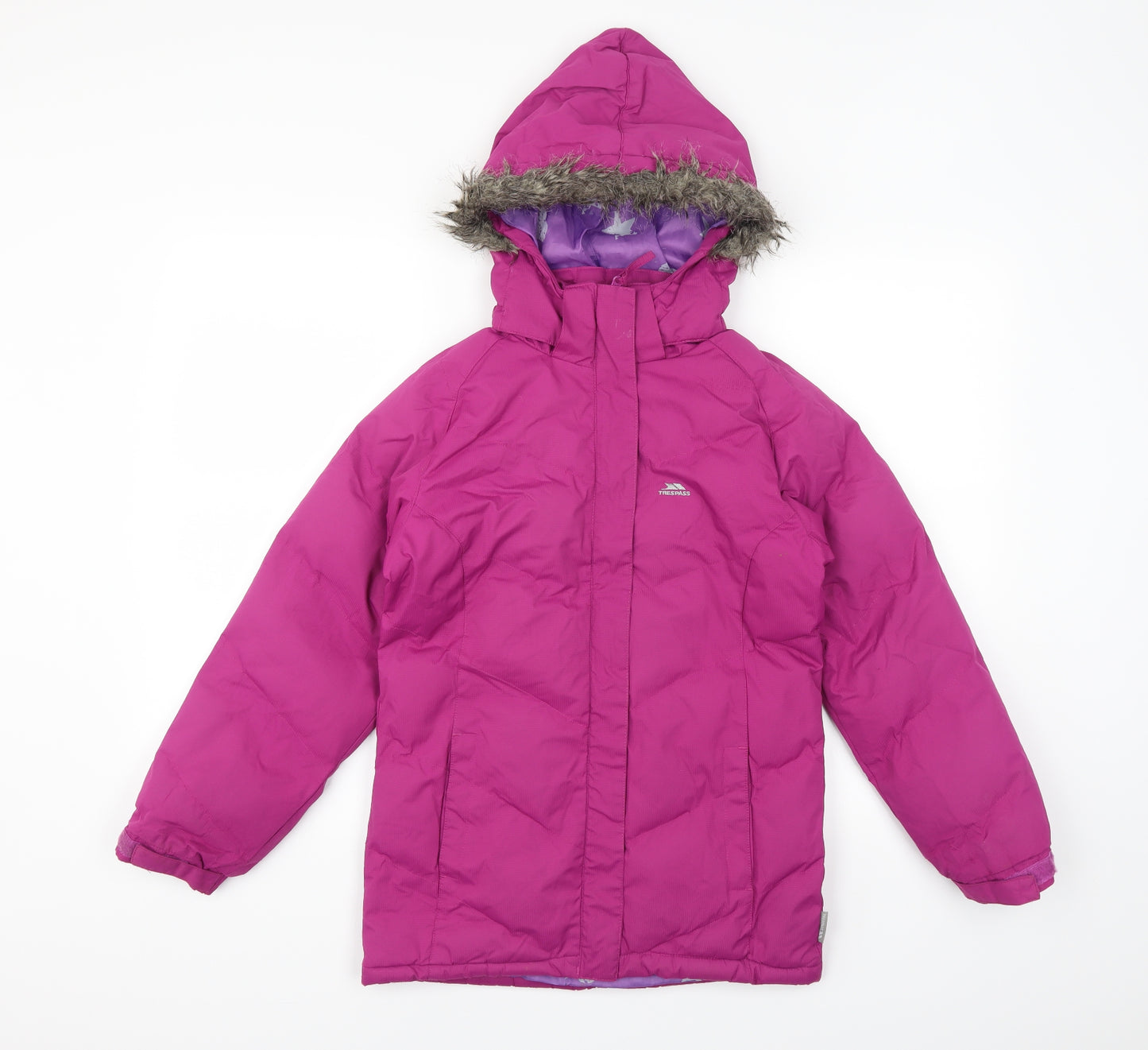 Trespass Girls Purple   Puffer Jacket Jacket Size 9-10 Years