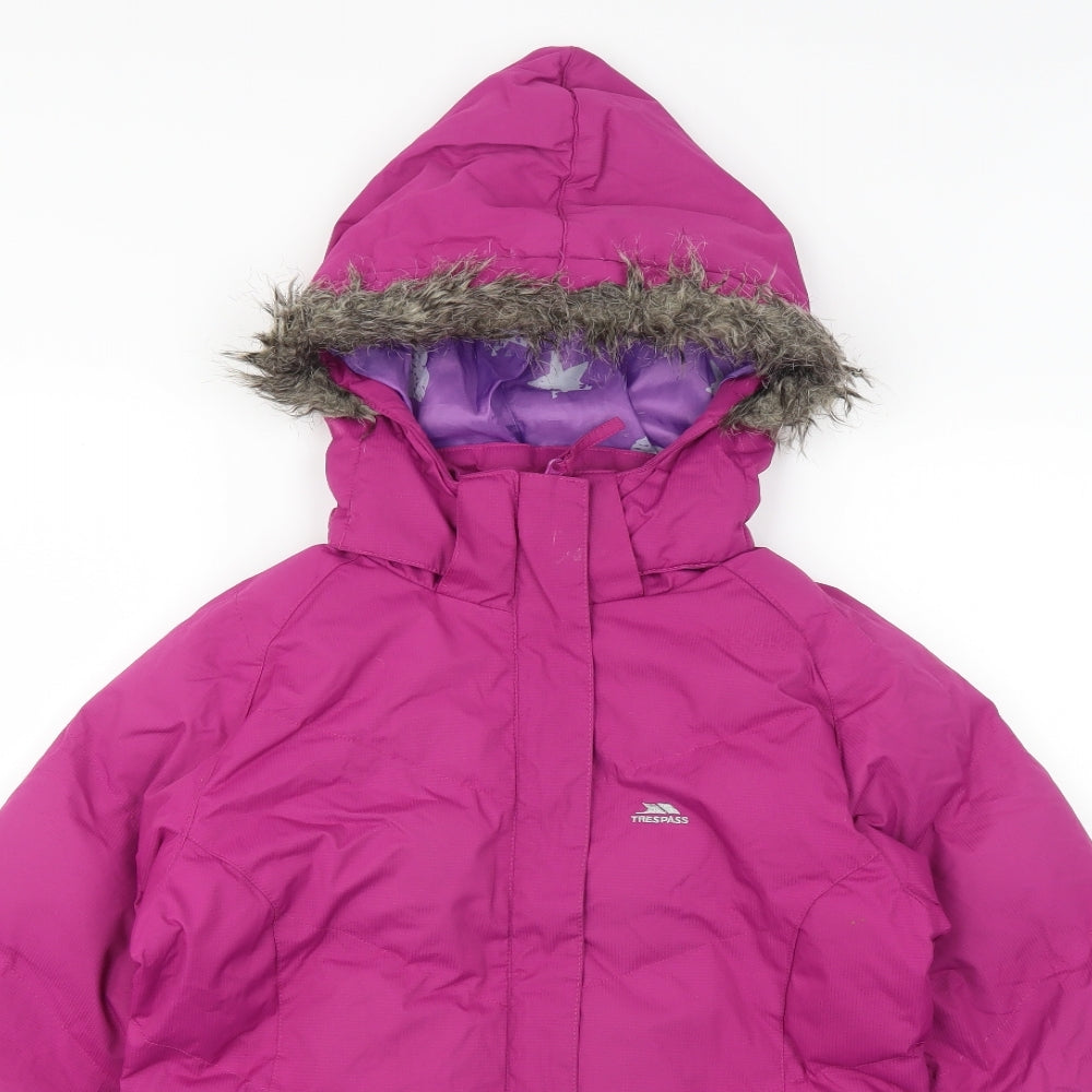 Trespass Girls Purple   Puffer Jacket Jacket Size 9-10 Years
