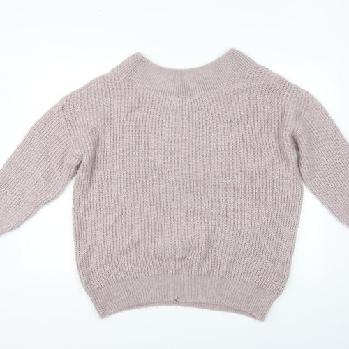 new look' Womens Purple   Henley Jumper Size M