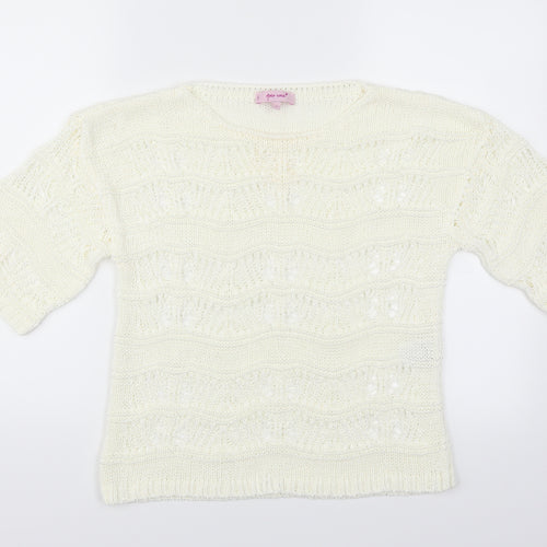 Per Una Womens Ivory   Pullover Jumper Size 10  - See Through