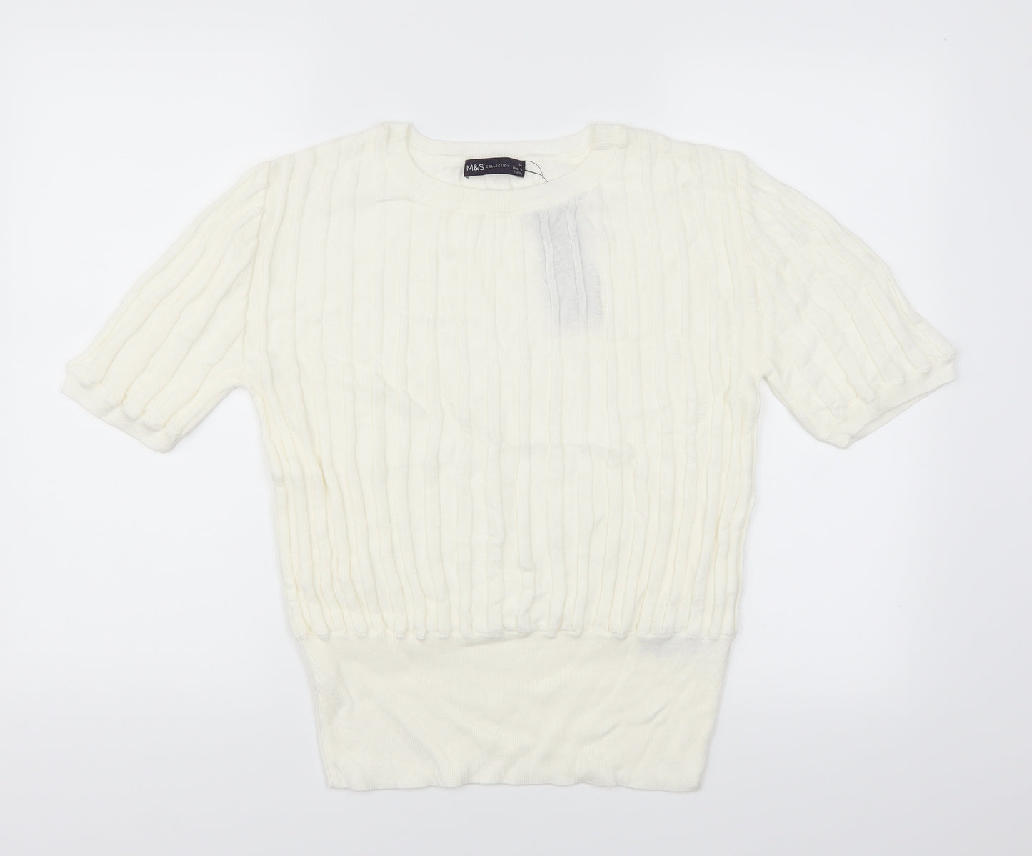 Marks and Spencer Womens Ivory   Pullover Jumper Size 14