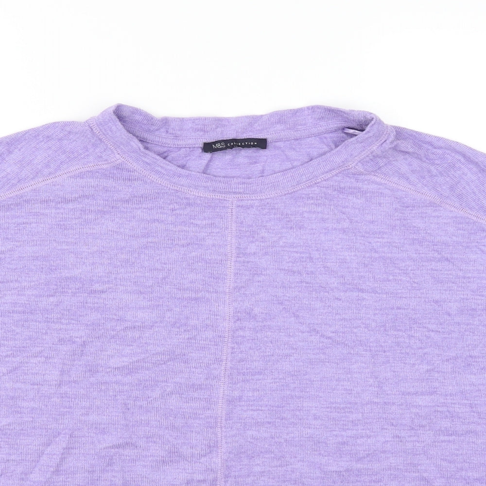 Marks and Spencer Womens Purple   Basic T-Shirt Size 16