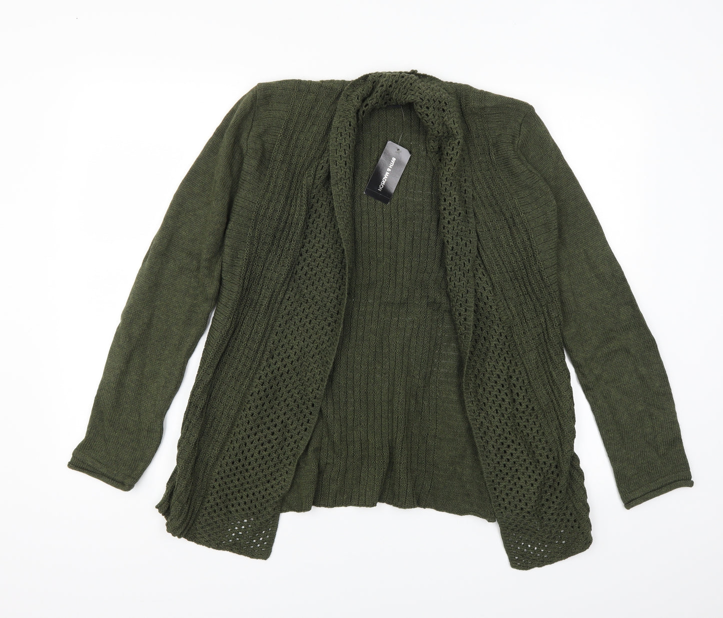 89th & Madison Womens Green   Cardigan Jumper Size S