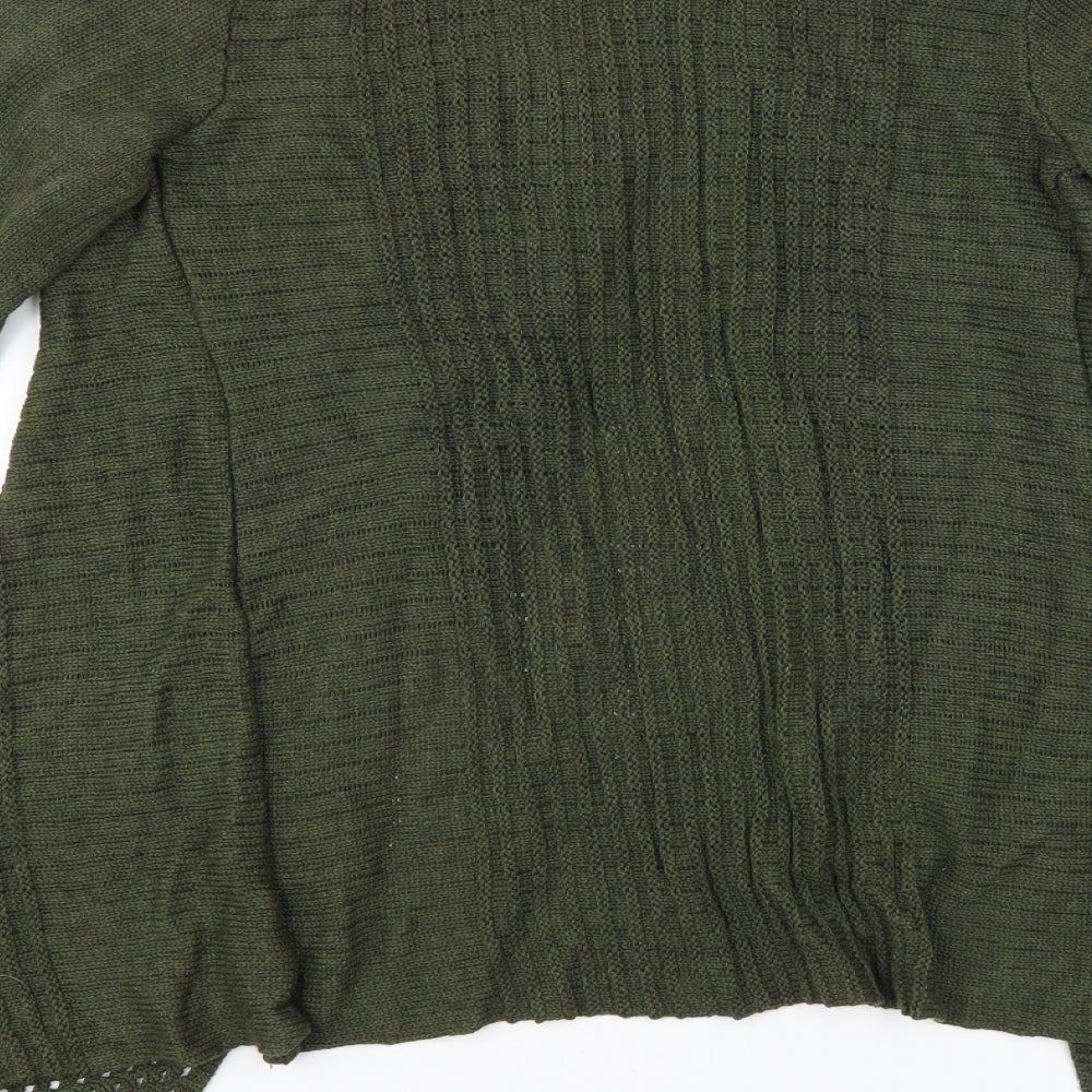 89th & Madison Womens Green   Cardigan Jumper Size S