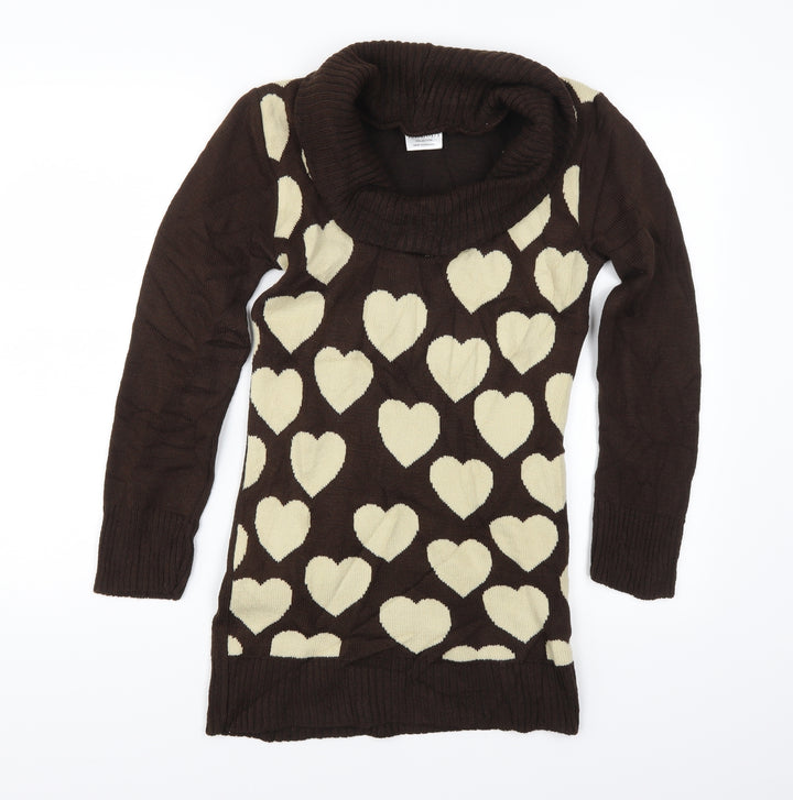 AnyBody Womens Brown Polka Dot  Shift  Size 4