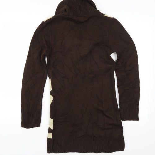 AnyBody Womens Brown Polka Dot  Shift  Size 4