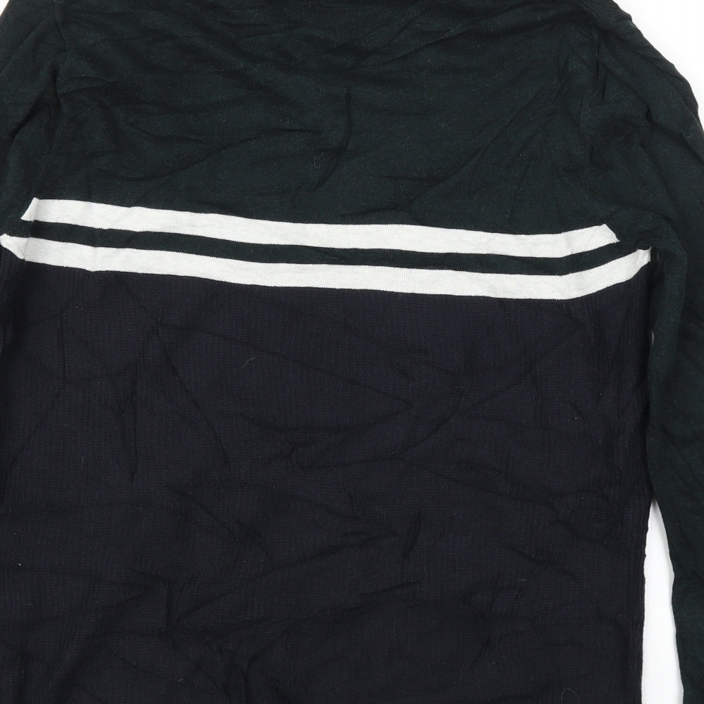 NEXT Mens Green Striped  Pullover Jumper Size M