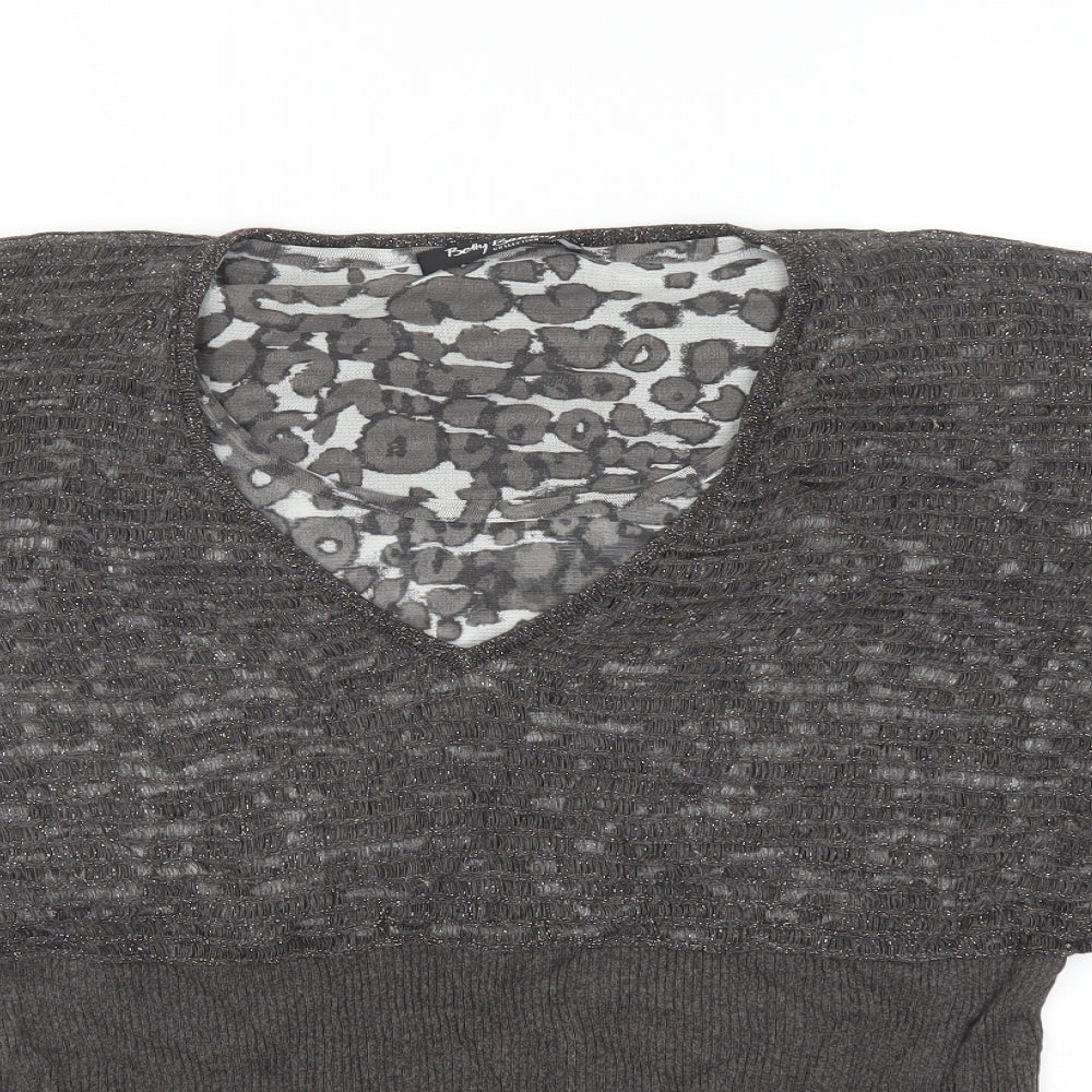 belly barley Womens Grey   Basic Blouse Size 16