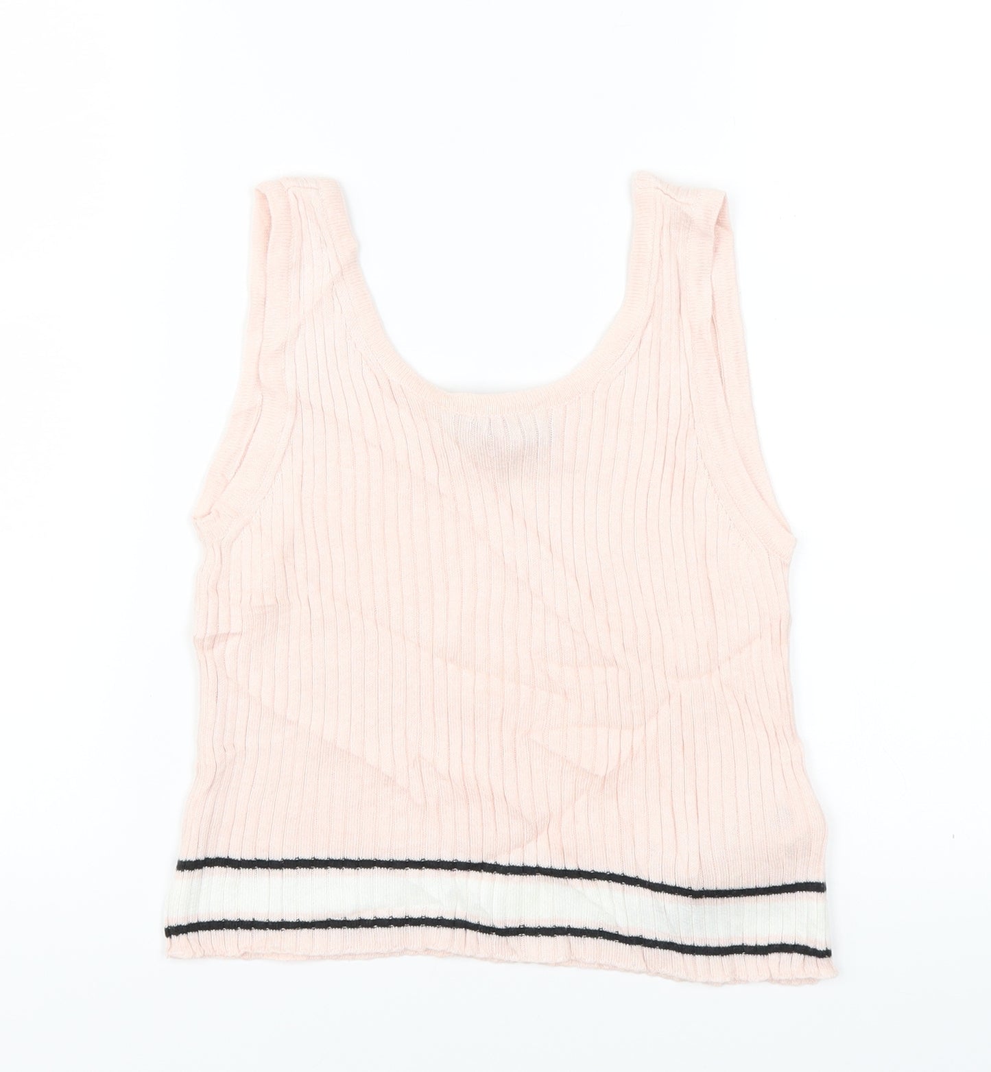New Look Girls Pink Striped  Basic Tank Size 12-13 Years