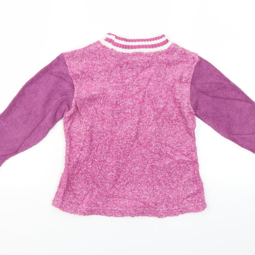Preworn Girls Purple   Pullover Jumper Size 11 Years