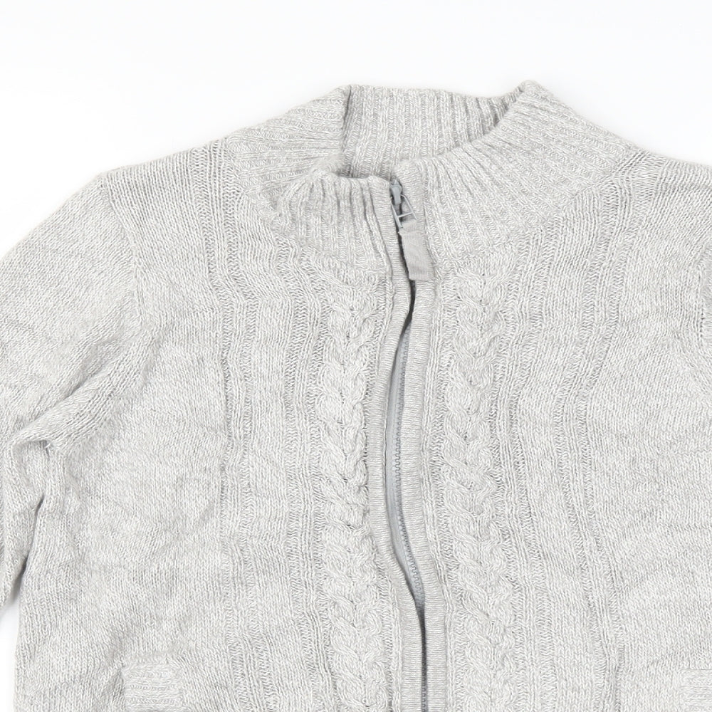 ISLE Womens Grey   Full Zip Jumper Size S