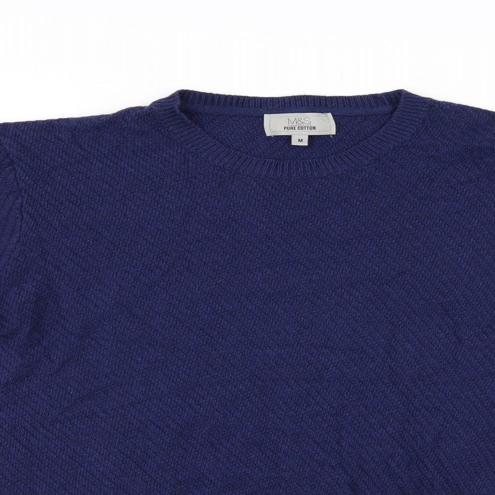 Marks and Spencer Mens Blue   Pullover Jumper Size M