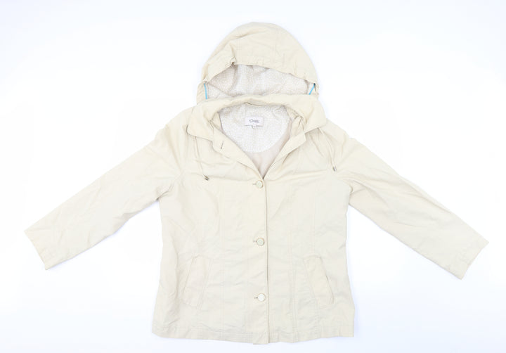 Classic Womens Beige   Overcoat Coat Size 12