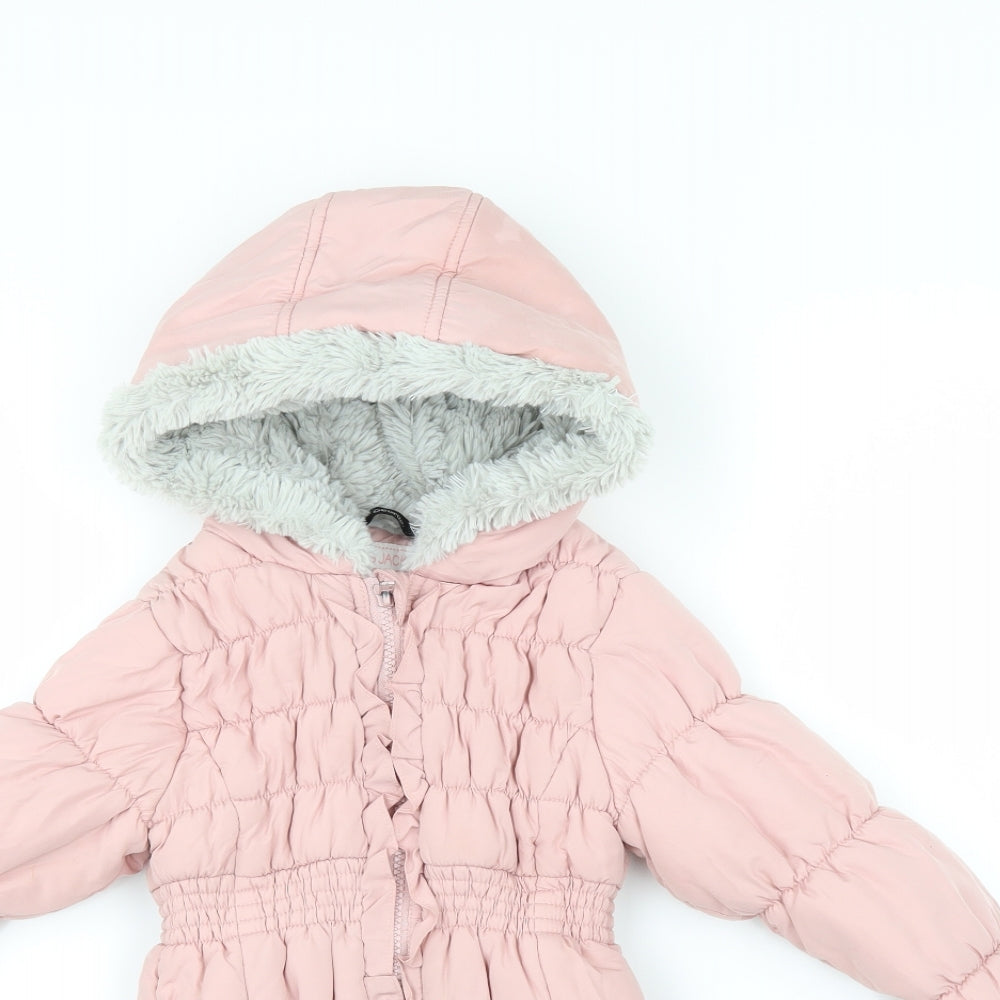 George Girls Pink   Puffer Jacket Coat Size 4-5 Years