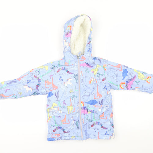 NEXT Girls Blue   Overcoat Coat Size 3-4 Years