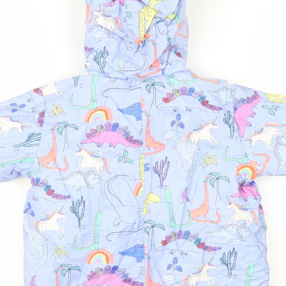 NEXT Girls Blue   Overcoat Coat Size 3-4 Years