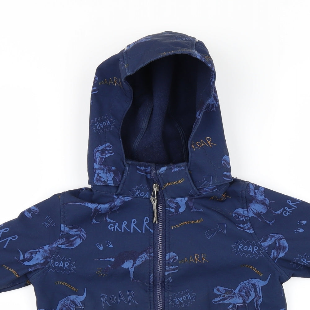 H&M Boys Blue   Basic Coat Coat Size 2-3 Years