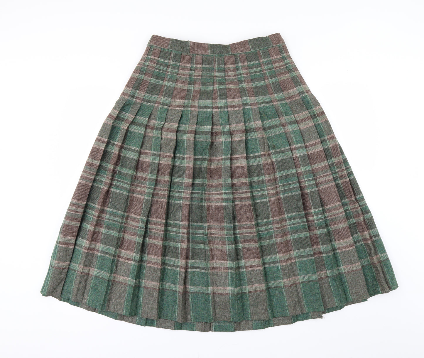 The Edinburgh Woollen Mill  Womens Green   Pleated Skirt Size 14