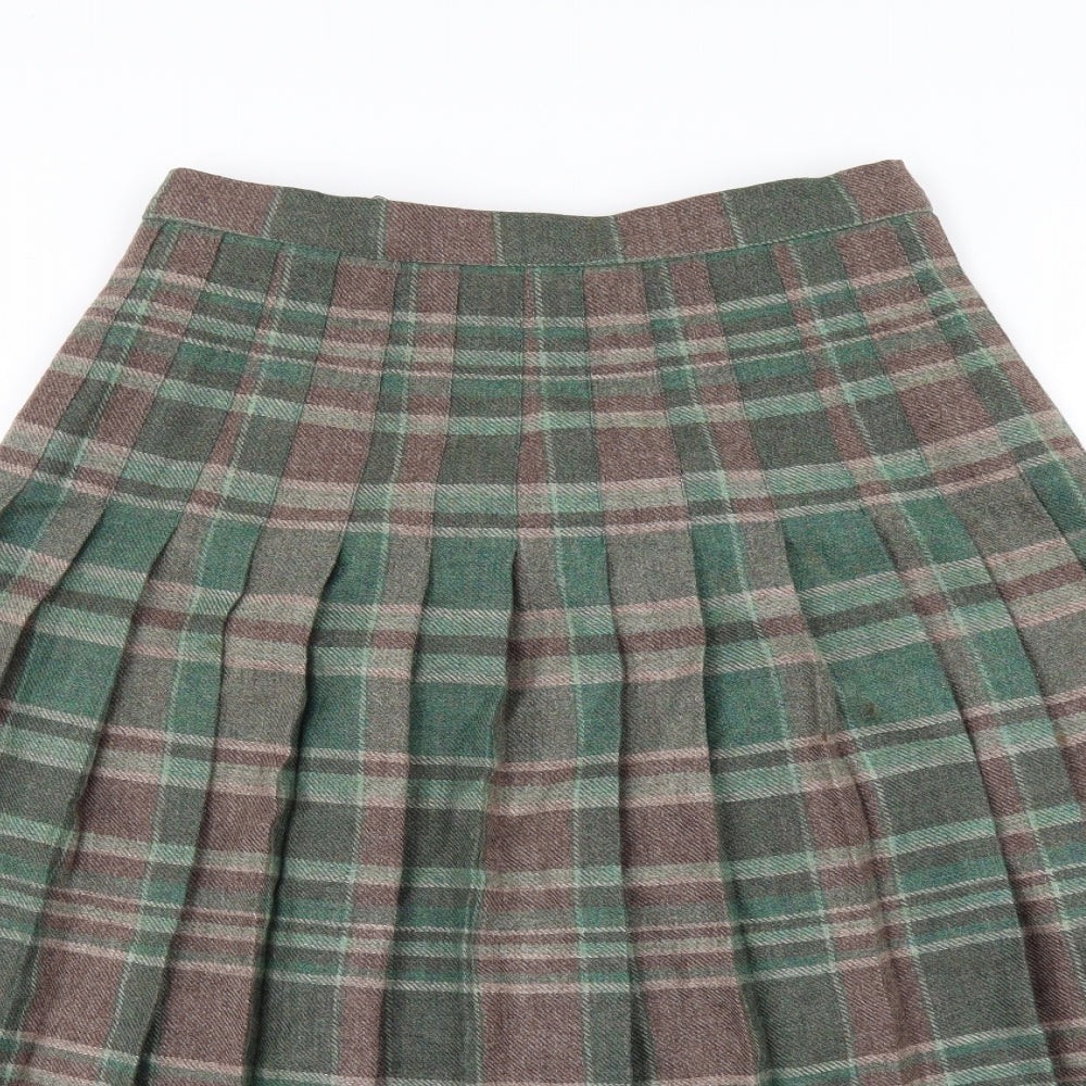 The Edinburgh Woollen Mill  Womens Green   Pleated Skirt Size 14