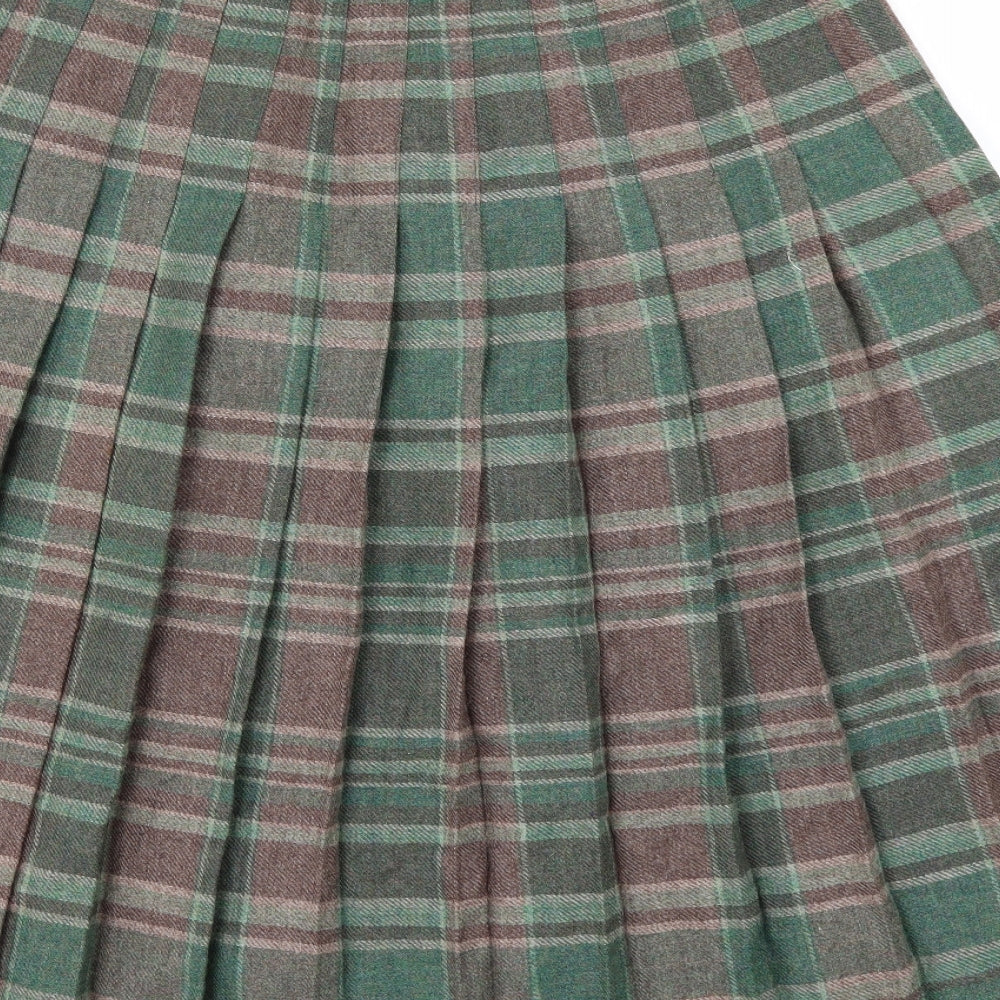 The Edinburgh Woollen Mill  Womens Green   Pleated Skirt Size 14