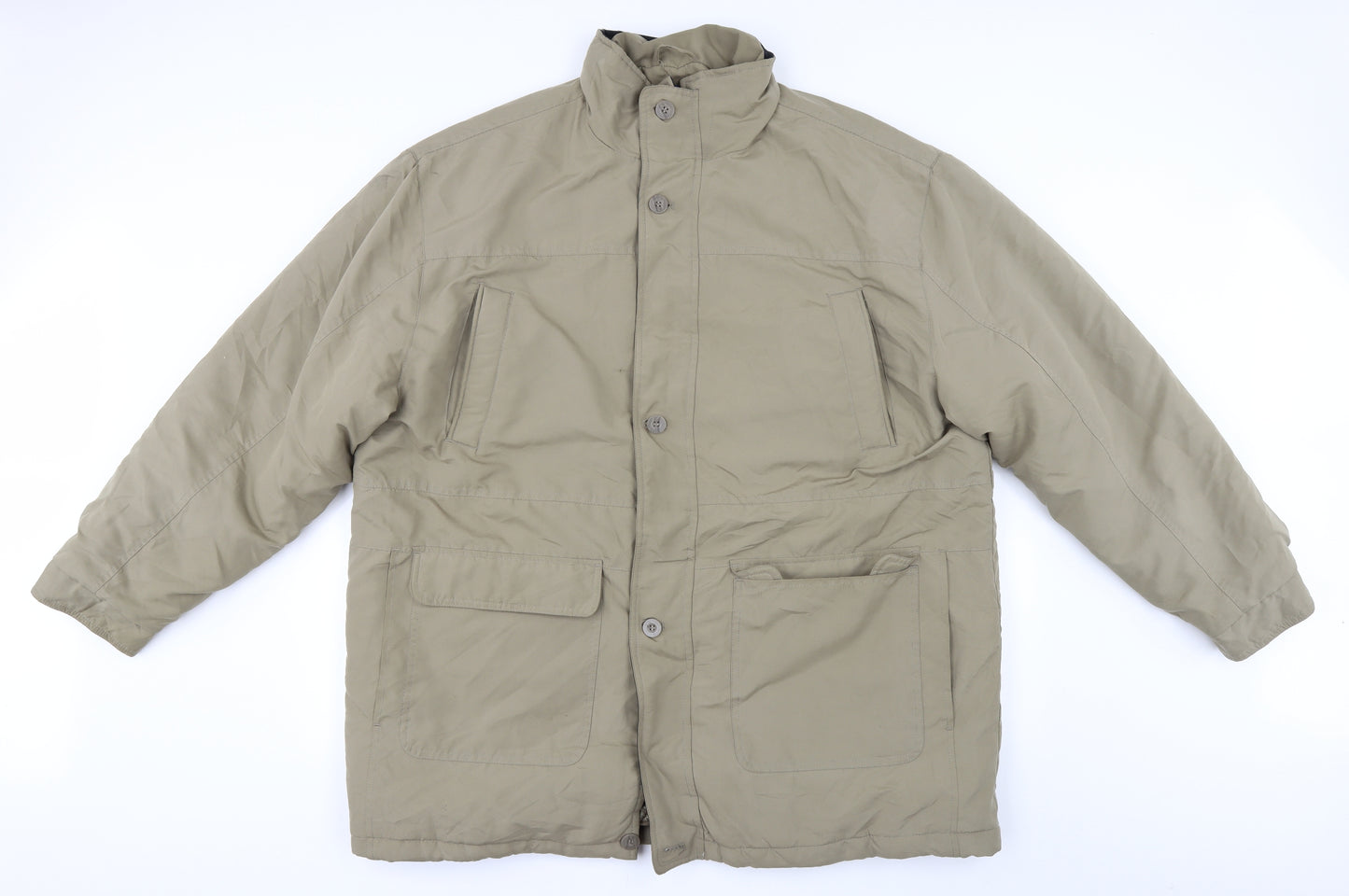 Premier Man Mens Green   Overcoat Coat Size XL