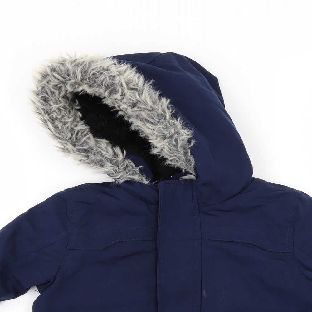 F&F Boys Blue   Overcoat Coat Size 2-3 Years