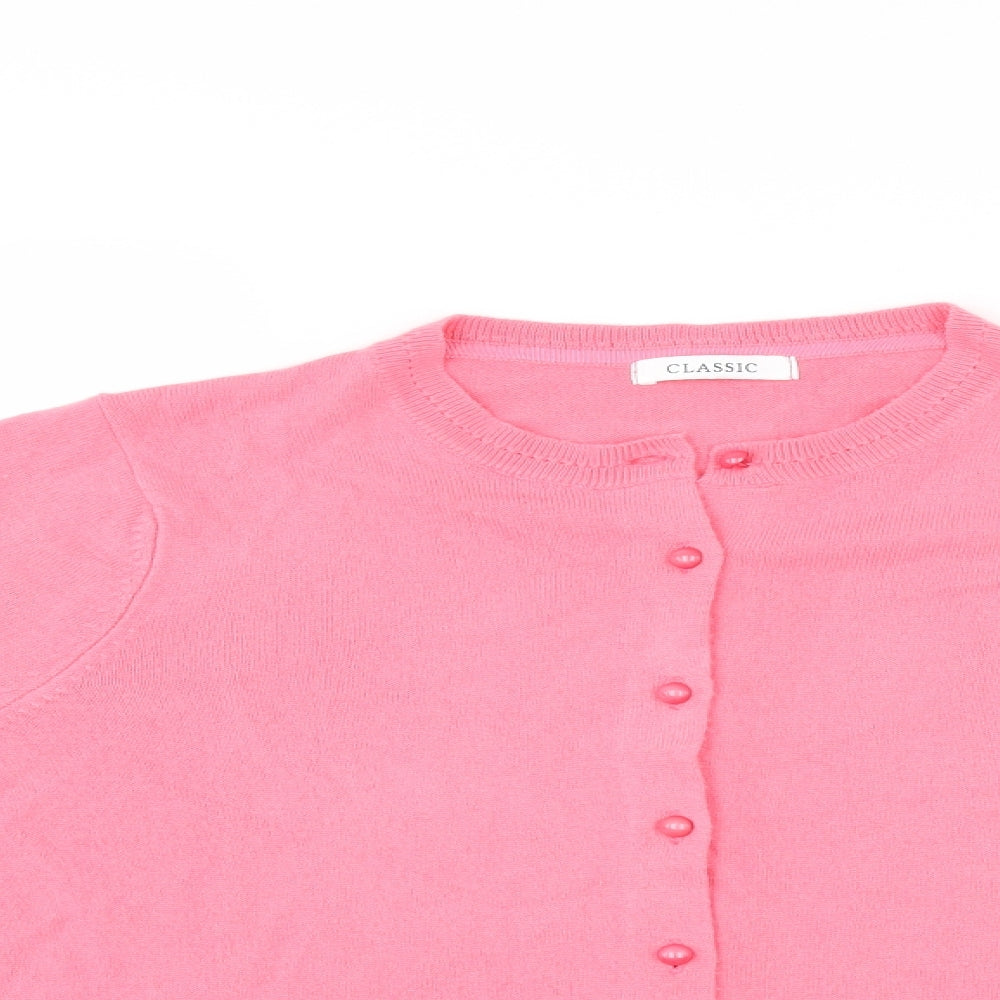 Marks and Spencer Womens Pink   Cardigan Jumper Size 16