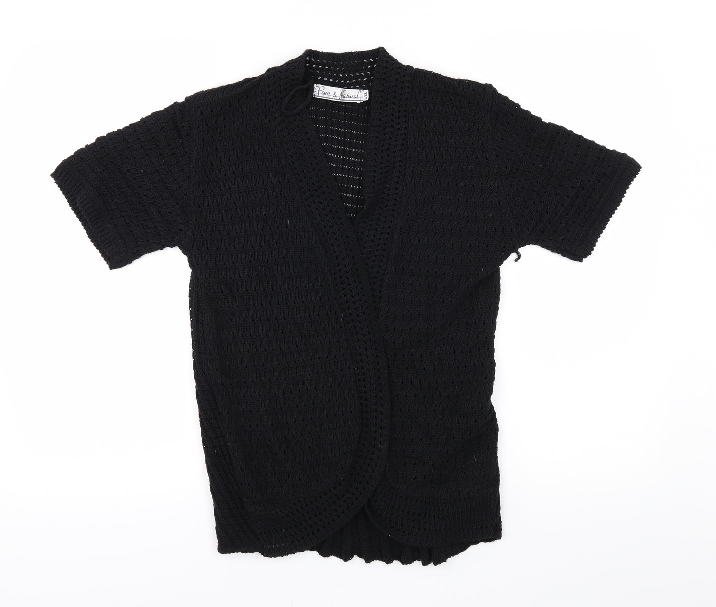 Pure and Natural Womens Black   Cardigan Jumper Size XL