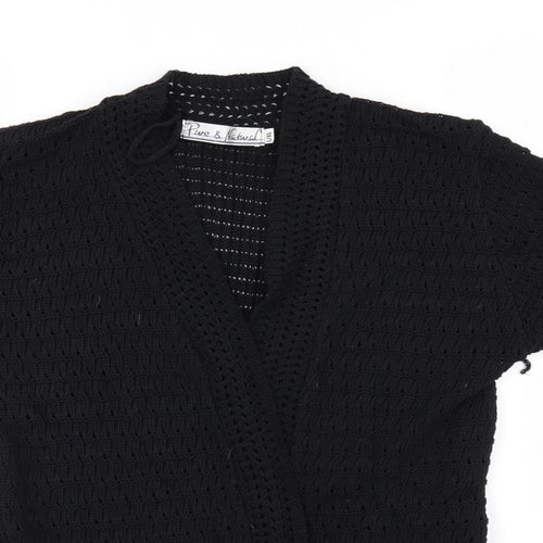 Pure and Natural Womens Black   Cardigan Jumper Size XL