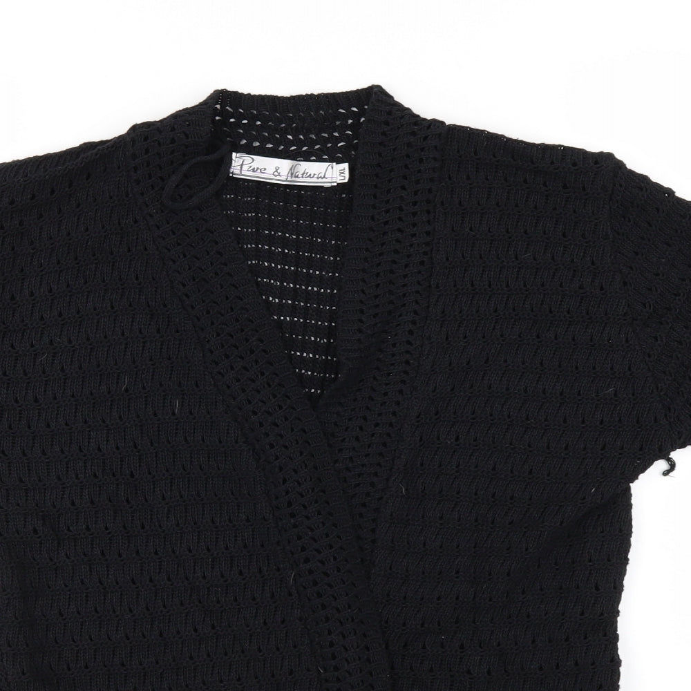 Pure and Natural Womens Black   Cardigan Jumper Size XL