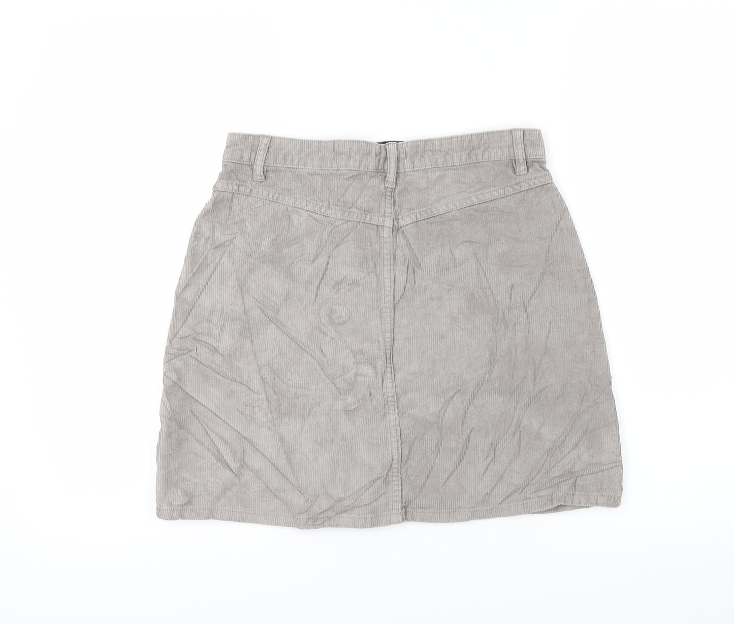 Denim & Co. Womens Grey   A-Line Skirt Size 8