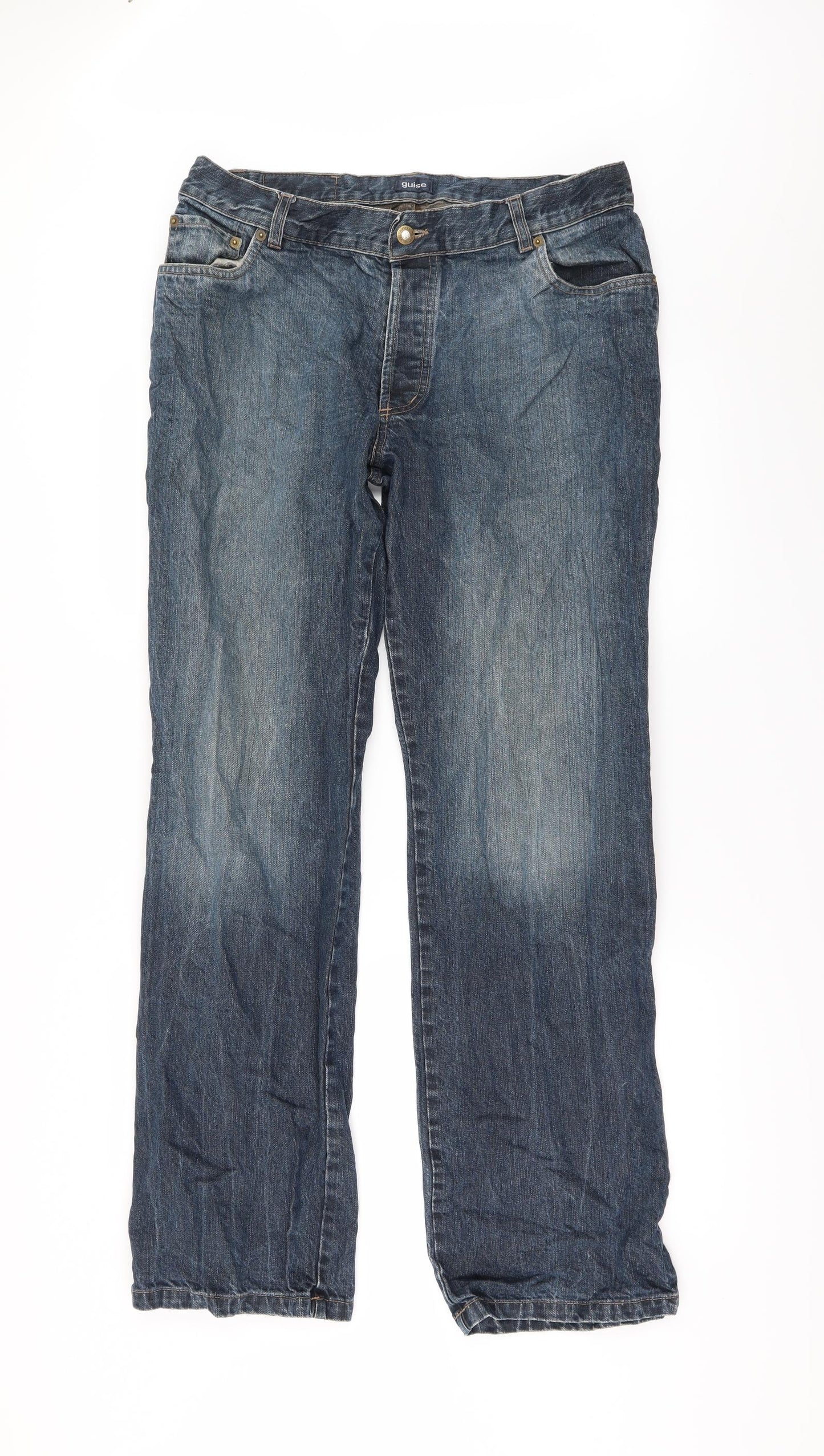 Guise Mens Blue   Bootcut Jeans Size L L32 in