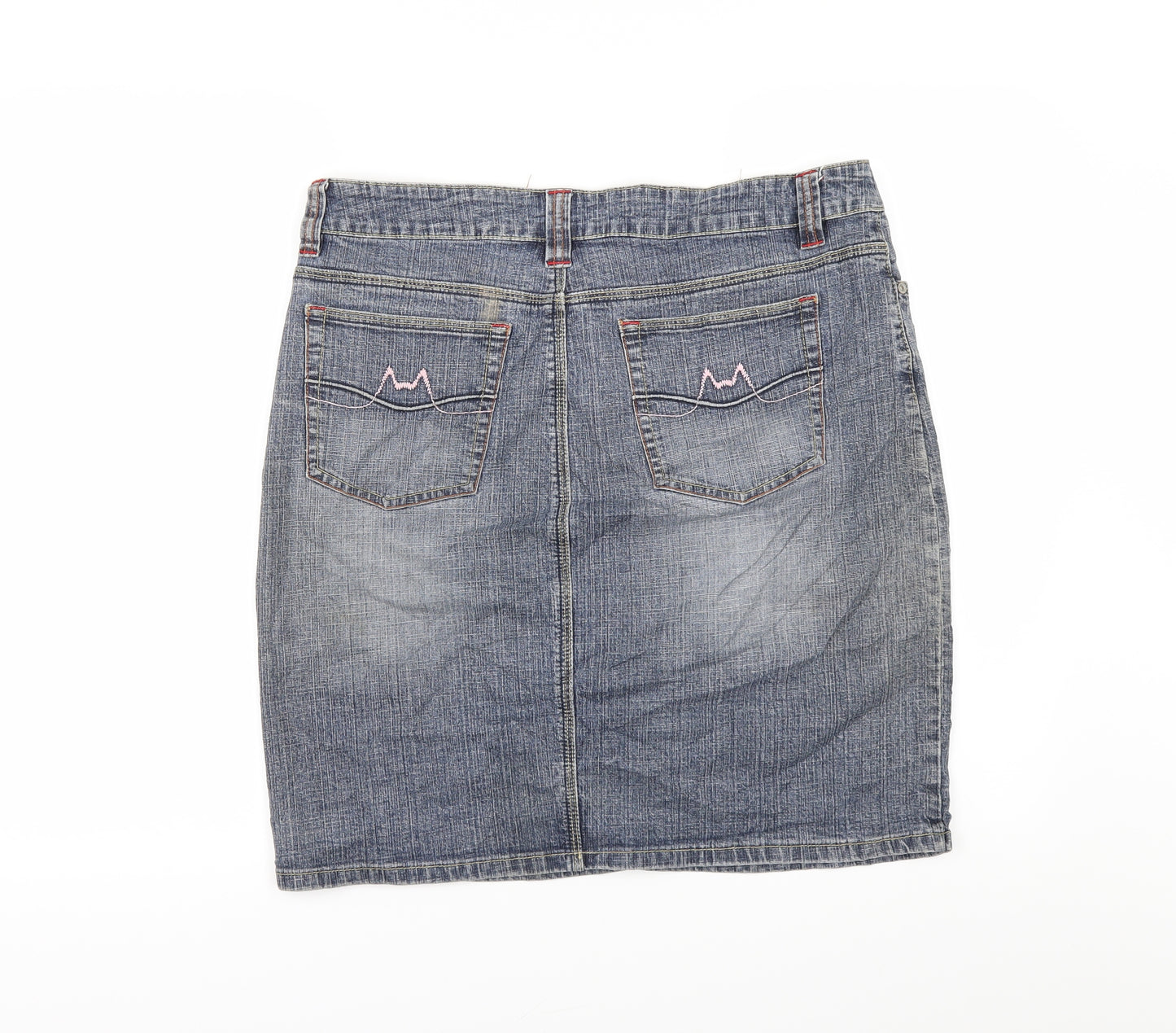 Topshop Womens Blue   A-Line Skirt Size 14