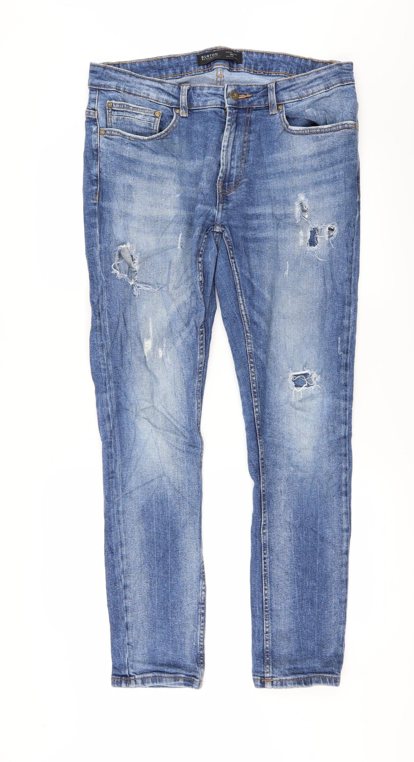 Burton Mens Blue   Skinny Jeans Size 36 L30 in