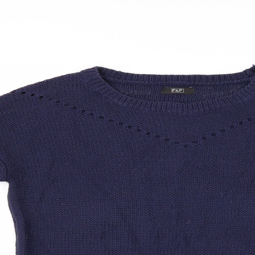 F&F Womens Blue   Cardigan Jumper Size 10