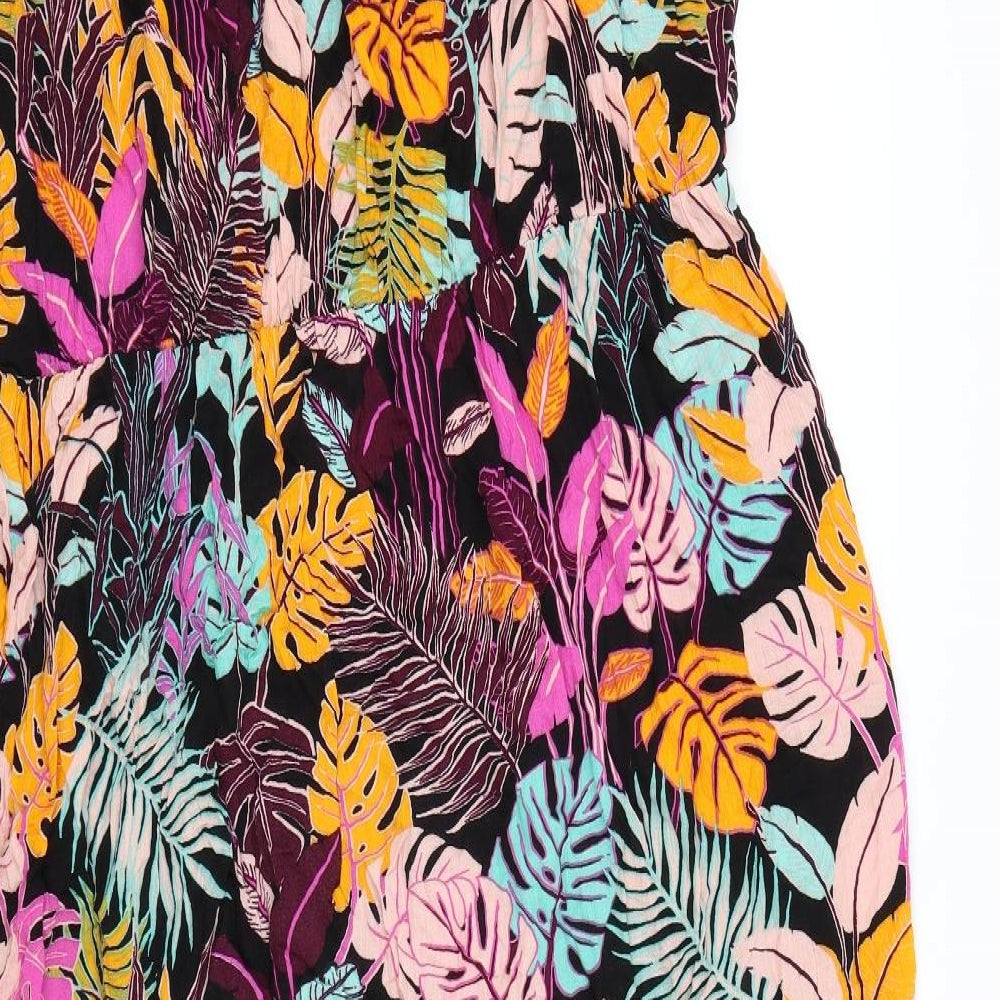 George Womens Black Floral  Maxi  Size 22