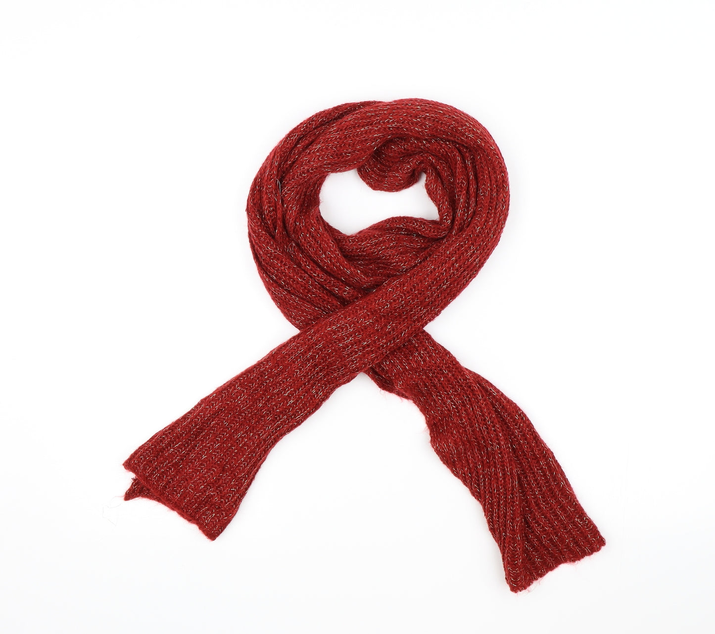 Preworn Womens Red  Knit  Scarf