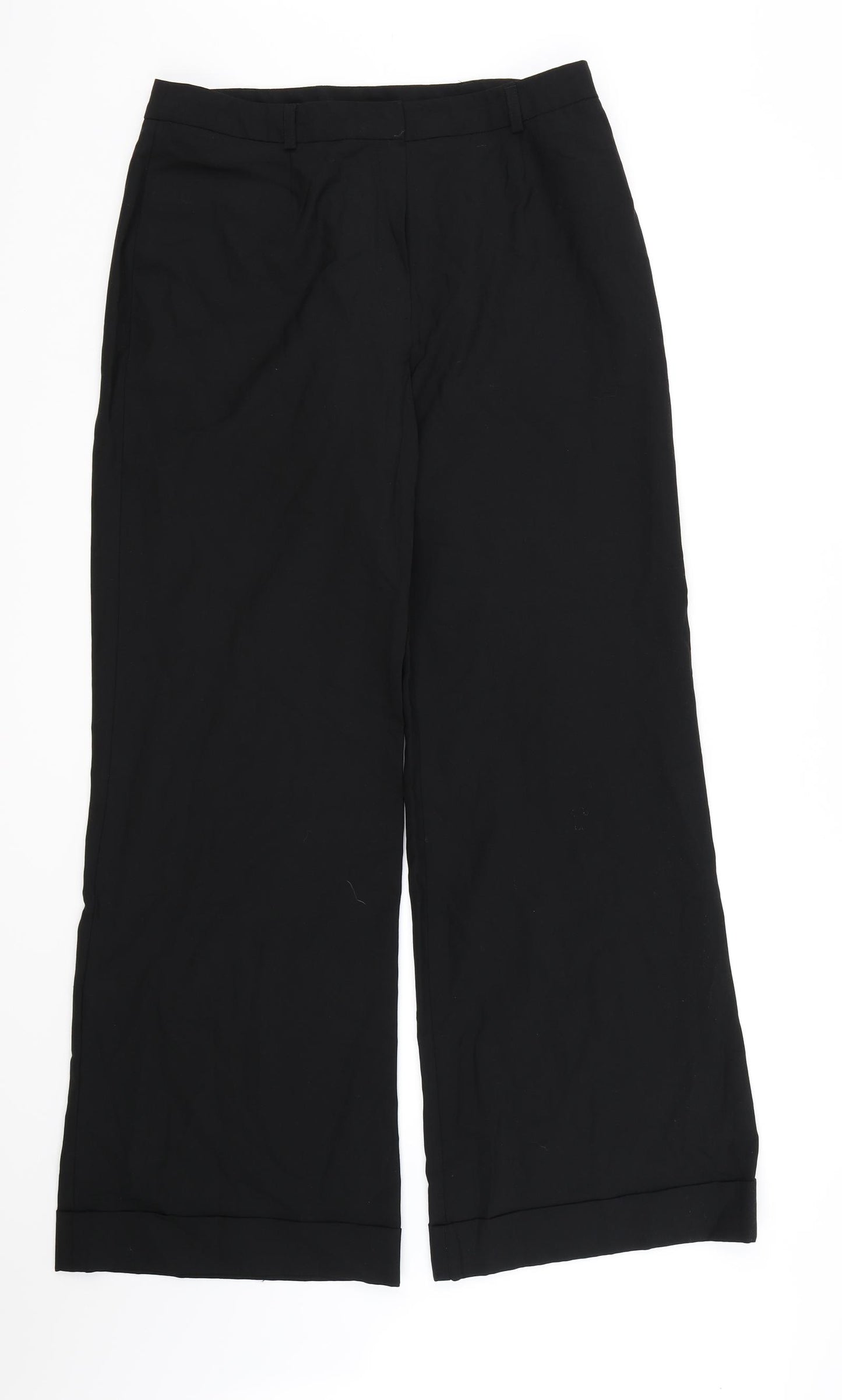 NEXT Womens Black  Rayon Trousers  Size 14 L29 in