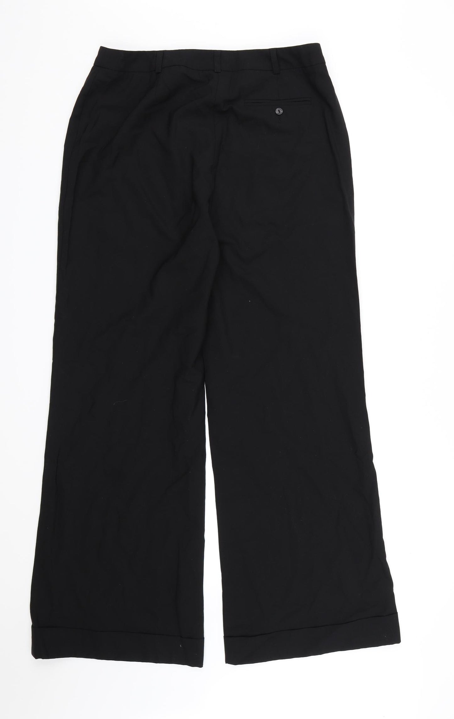 NEXT Womens Black  Rayon Trousers  Size 14 L29 in