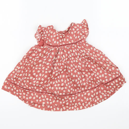 Primark Girls Pink Floral  A-Line  Size 3-6 Months