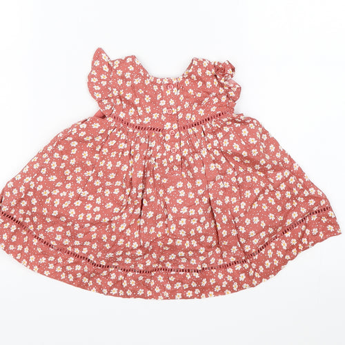 Primark Girls Pink Floral  A-Line  Size 3-6 Months