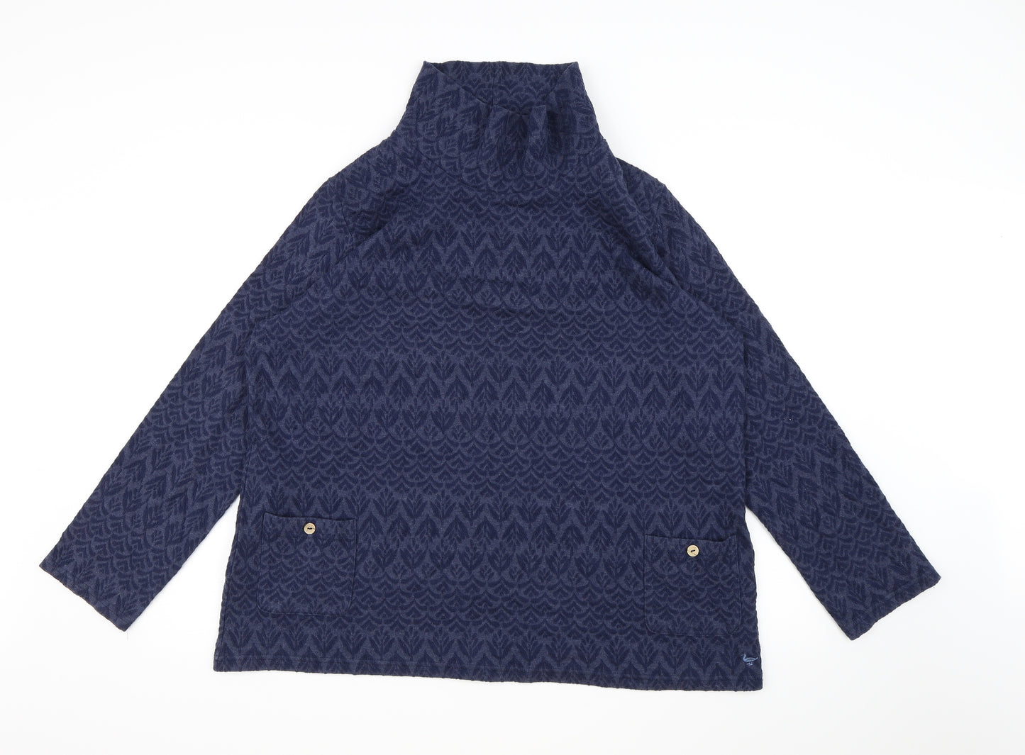 Country Rose Womens Blue Floral  Pullover Jumper Size XL