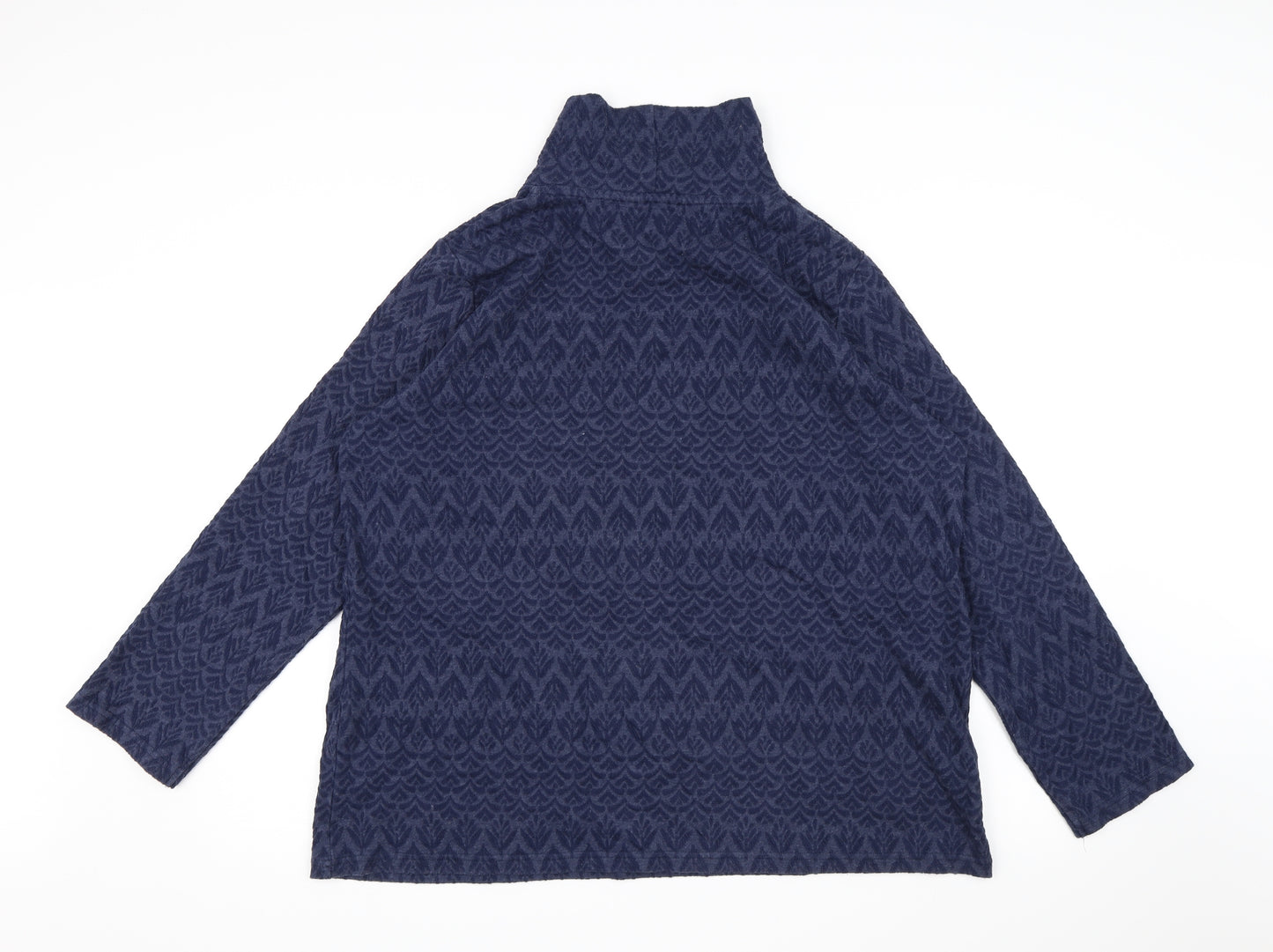 Country Rose Womens Blue Floral  Pullover Jumper Size XL